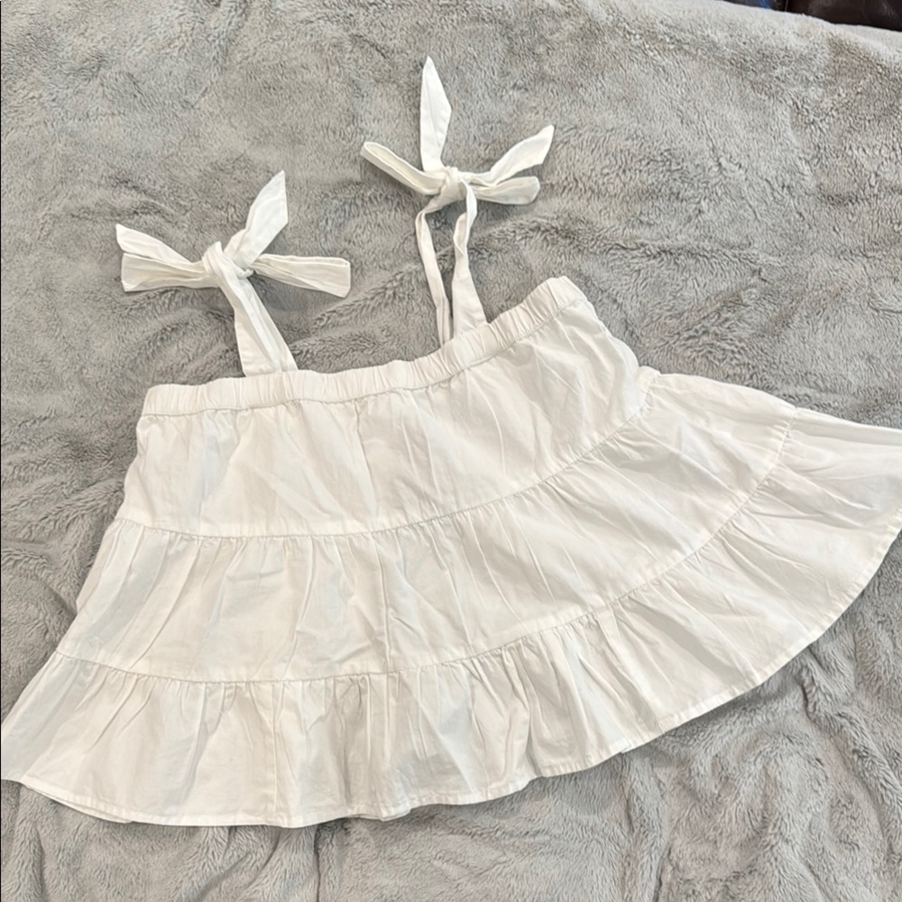 American Eagle Outfitters White Tiered Skirt